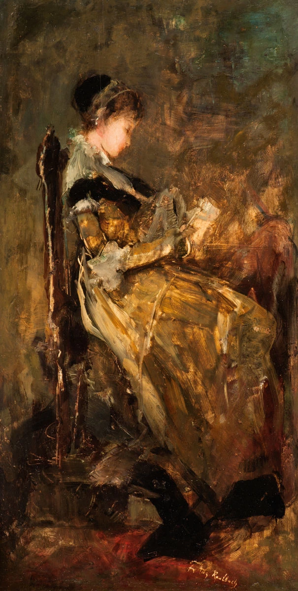 Giovane donna in lettura